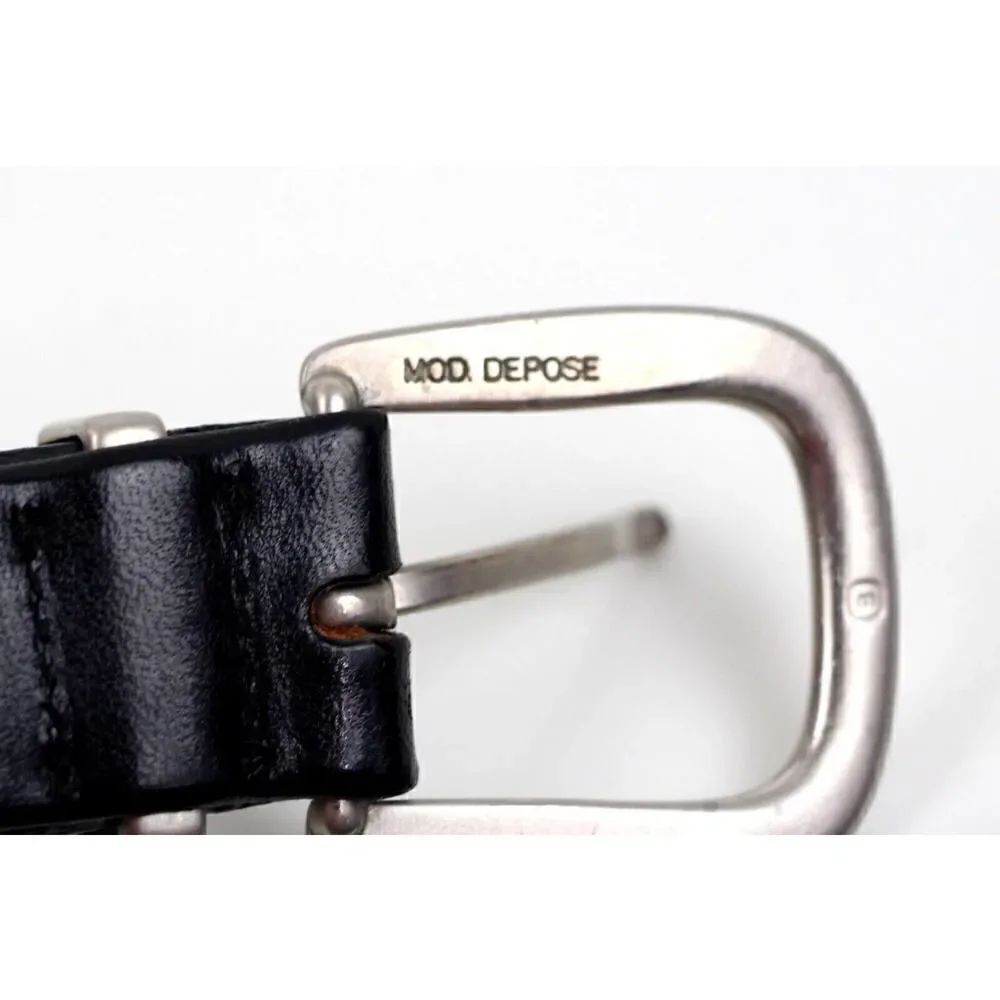 MOD DEPOSE SADDLE BLACK GENUINE LEATHER 1 1/8